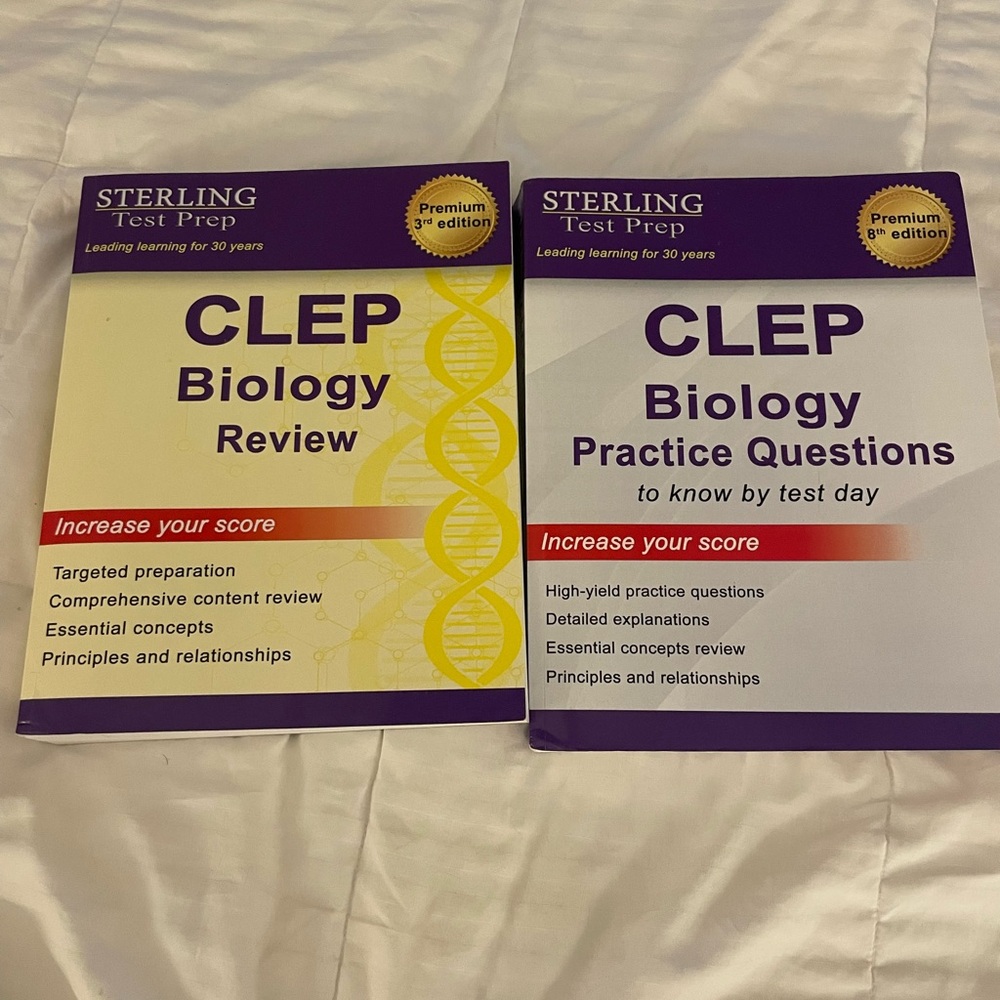 Sterling Test Prep CLEP Biology Books - NEW!